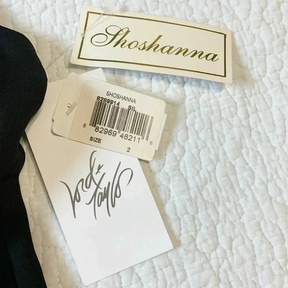 Shoshanna Size 2 Black Sleeveless Sequin Accent Shift Cora Dress NEW! - Picture 6 of 7